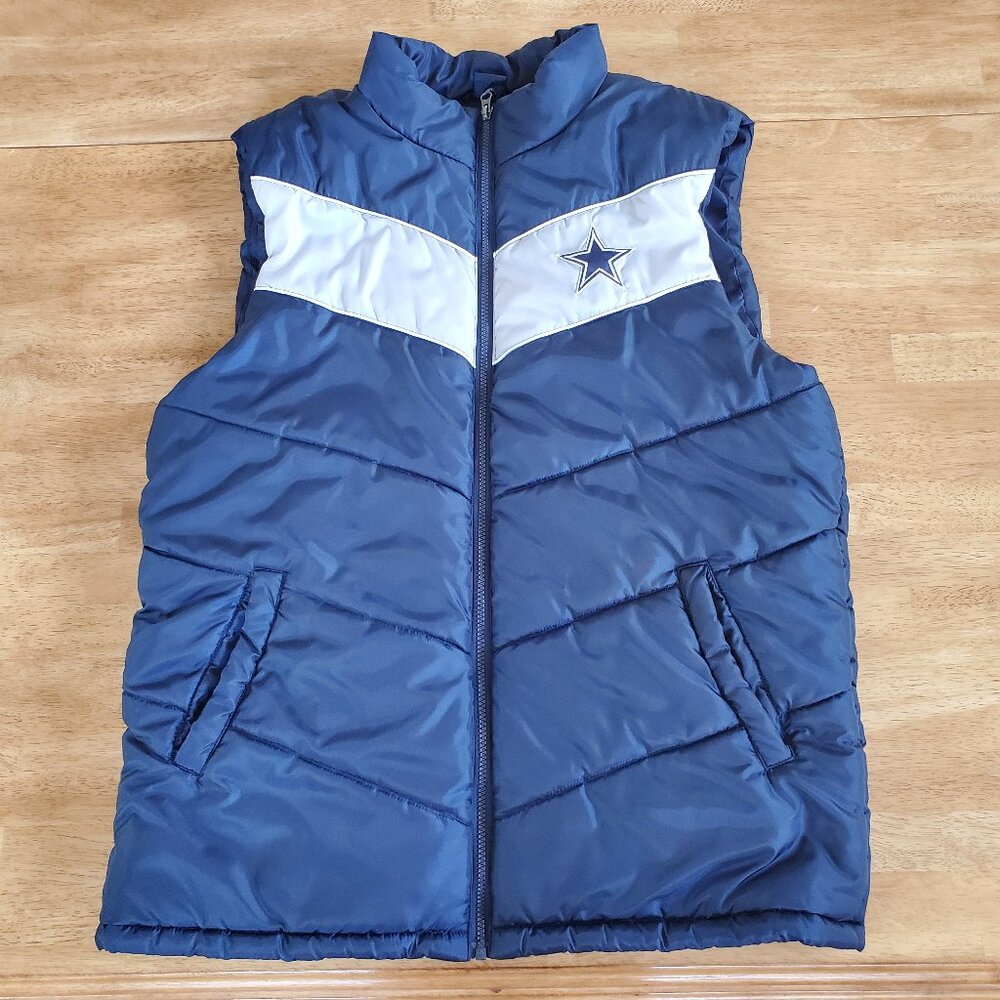 NFL Dallas Cowboys puffer vest size medium football fan gameday Texas stadium